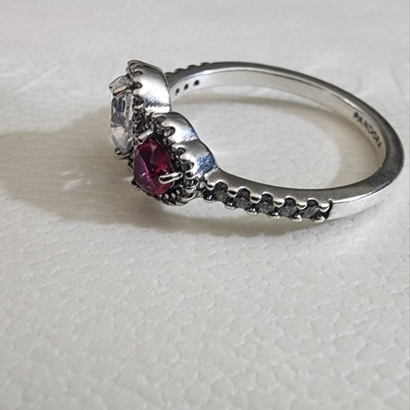 Pandora Halo Hearts Ring Sterling silver Size 56 - Picture 7 of 8